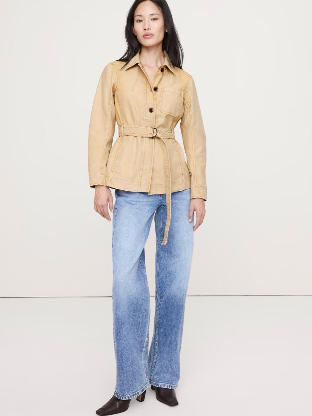 Banana Republic Cotton Canvas Shirt Jacket NWT Size 6